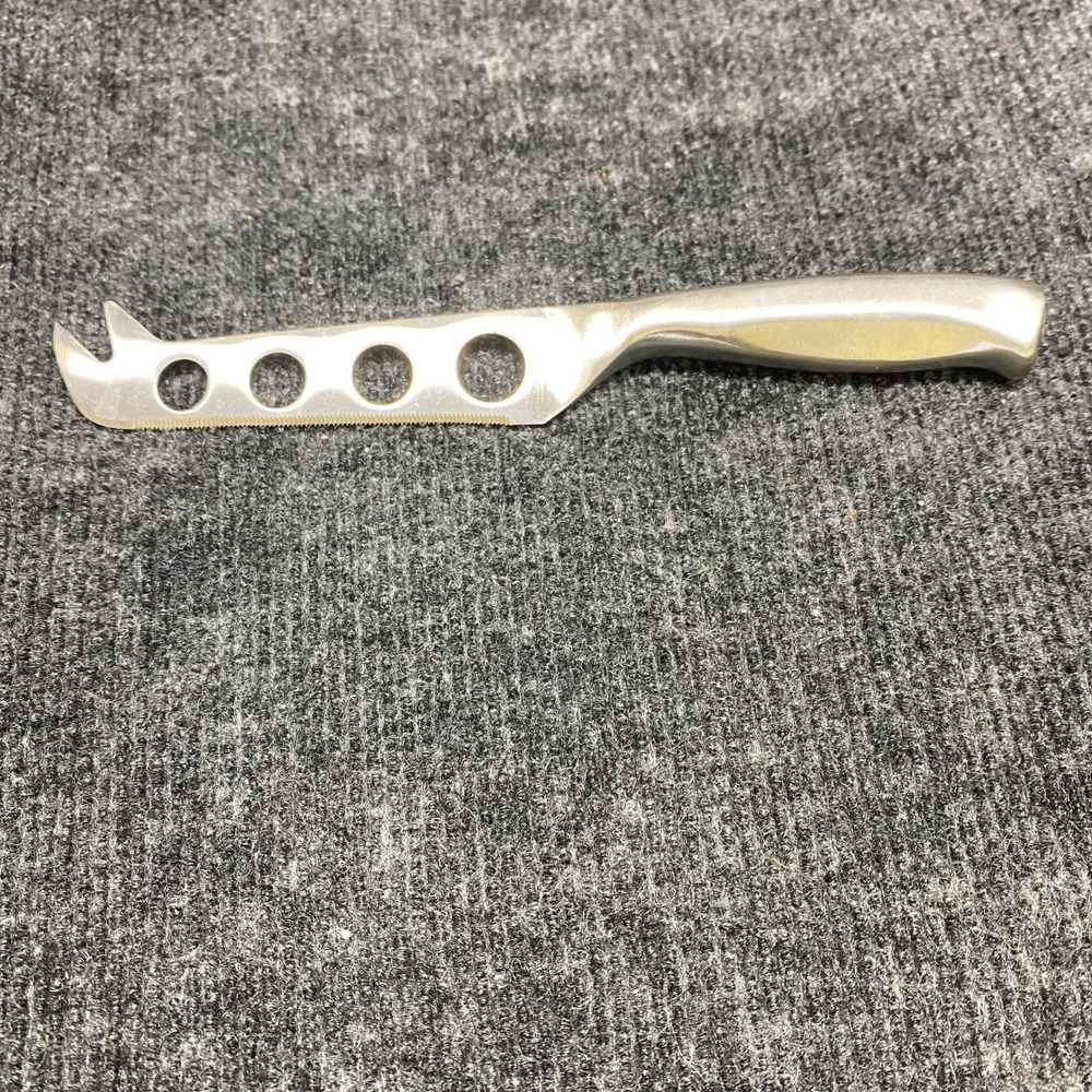 BergHOFF Stainless Steel Soft Cheese Knife Serrated 4.5 Inch Blade Forked Tip